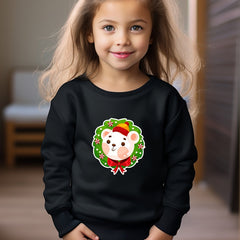 Bear Graphic Pullover Girls Sweatshirt Kids Christmas Party