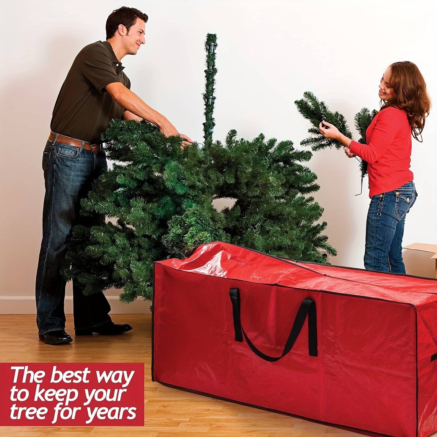 Christmas Tree Storage Bag Durable Waterproof Material Zipper Bag