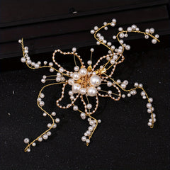 Faux Pearl Hair Clip Bridal Flower Headdress