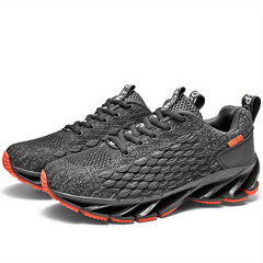 Men's Lace-up Sneakers Casual Fishscale Effect Walking Shoes