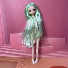 30cm Skinny Cartoon 3D Animation Face Dream Eyes 26 Flat Body Doll Toys