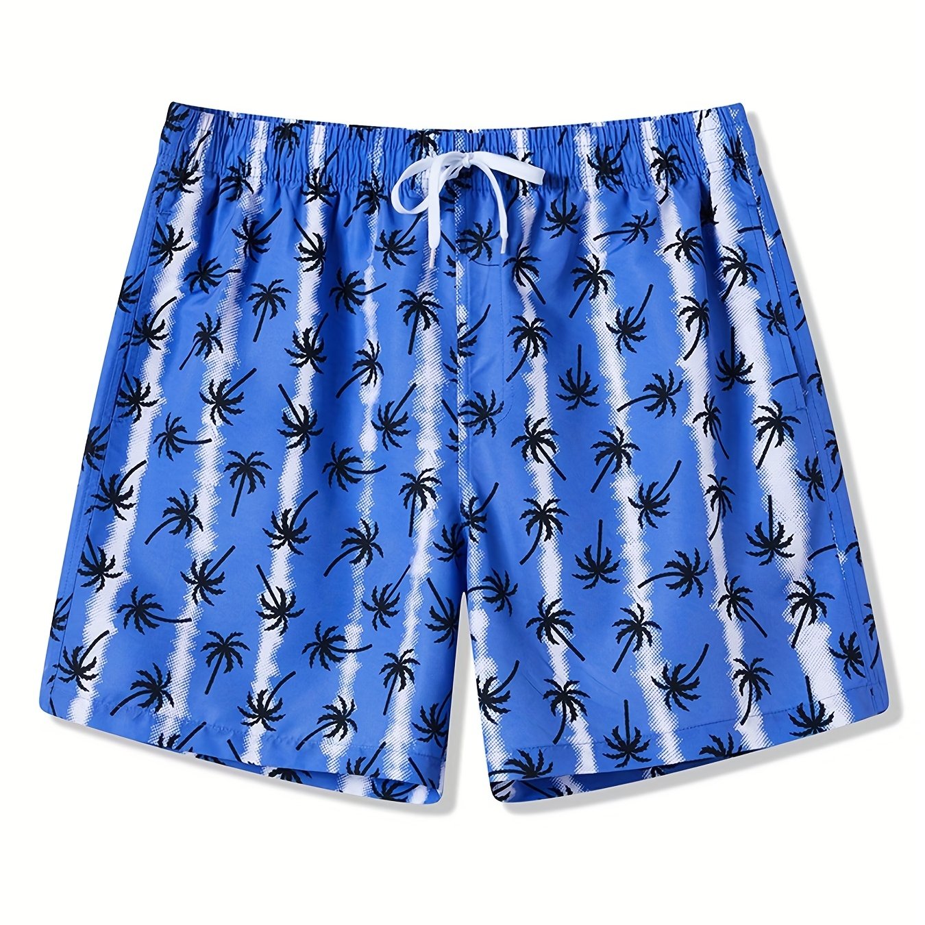 Men's Palm Tree Beach Shorts Quick Dry Drawstring for Summer