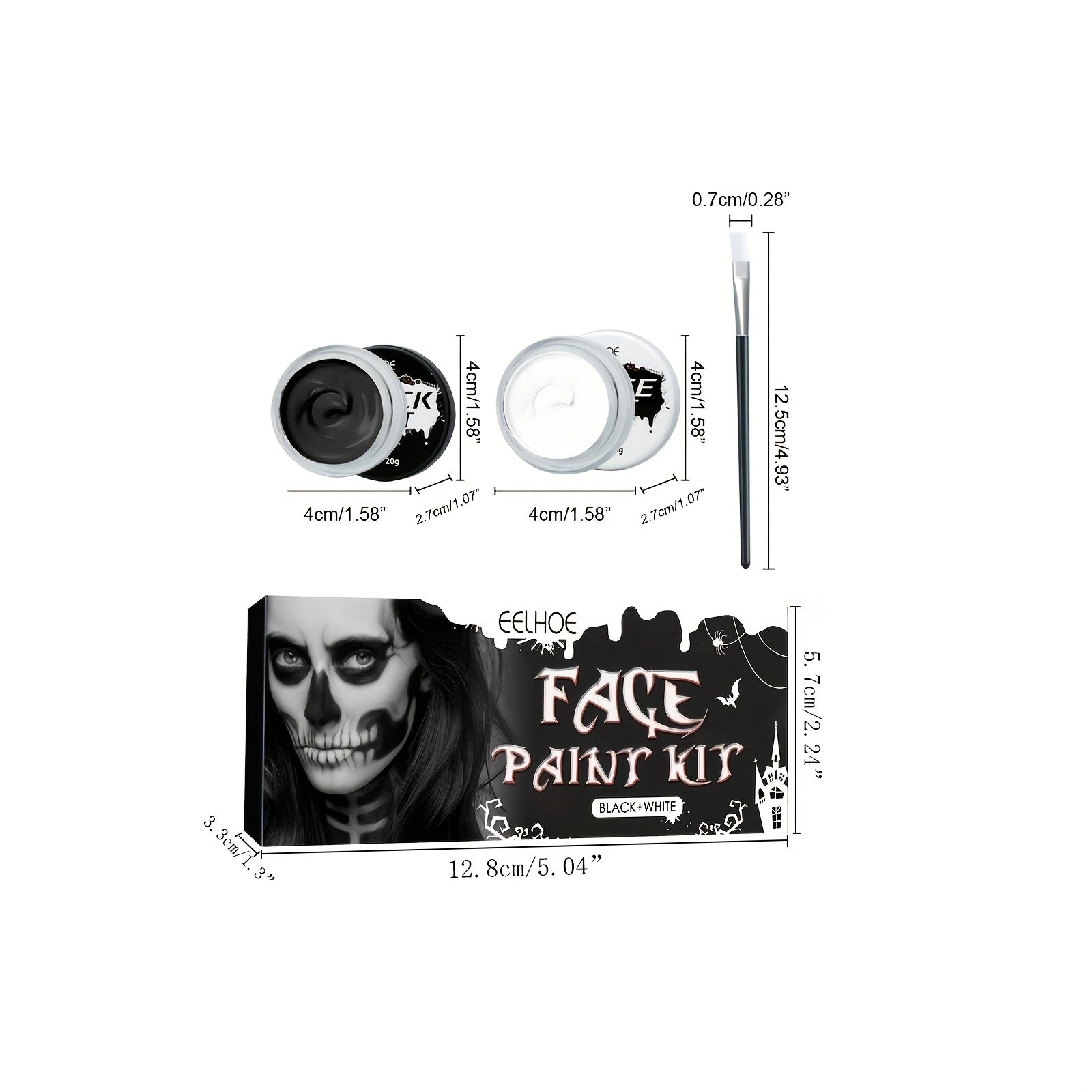 Halloween Makeup Face Paint and Body Paint Set