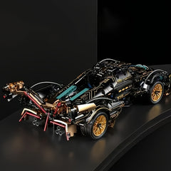 Golden Car Building Blocks Sports Car Manual Building Toy ABS Material