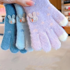 Plush Warm Cartoon Winter Finger Gloves