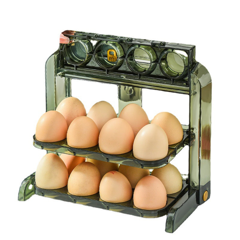 3 Tier Egg Storage Rack Refrigerator Side Door Holder