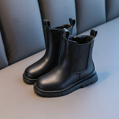 Girls Casual Solid Boots with Zipper Lightweight Non Slip Boots