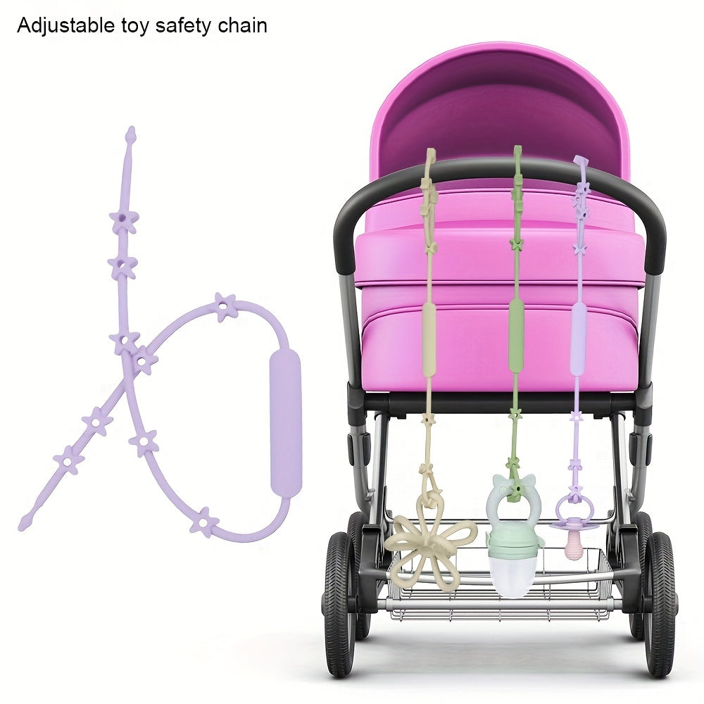 Adjustable Baby Toy Safety Strap for Pacifiers Teether Bottles