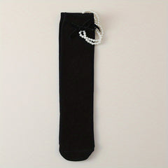 Girls Kids Pearl Textured Socks