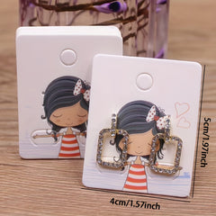 100pcs Jewelry Storage Paper Card Necklaces Earrings Hair Rings Packaging