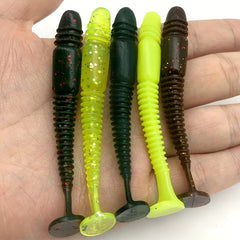 6pcs Bionic Wobbler Floating Fishing Lures Soft Worm T Tail Baits