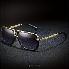Men's Square Sunglasses Classic Style Large Frame UV Protection