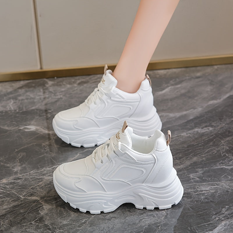 Thick Sole Shock Absorption Running Shoes Casual Wear Resistance Dad Shoes