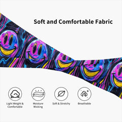 Smile Unisex Sports Headband Psychedelic Sweat Wicking Stretchy Polyester Band