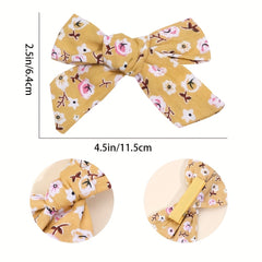 24pcs Baby Girls Floral Bow Hair Clips - Hair Accessories for Children