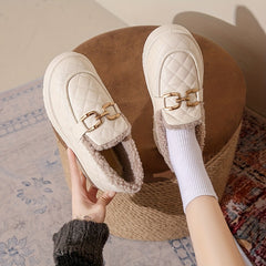 Women's Non-slip Snow Shoes Thick Bottom Warm Short Tube Shoes