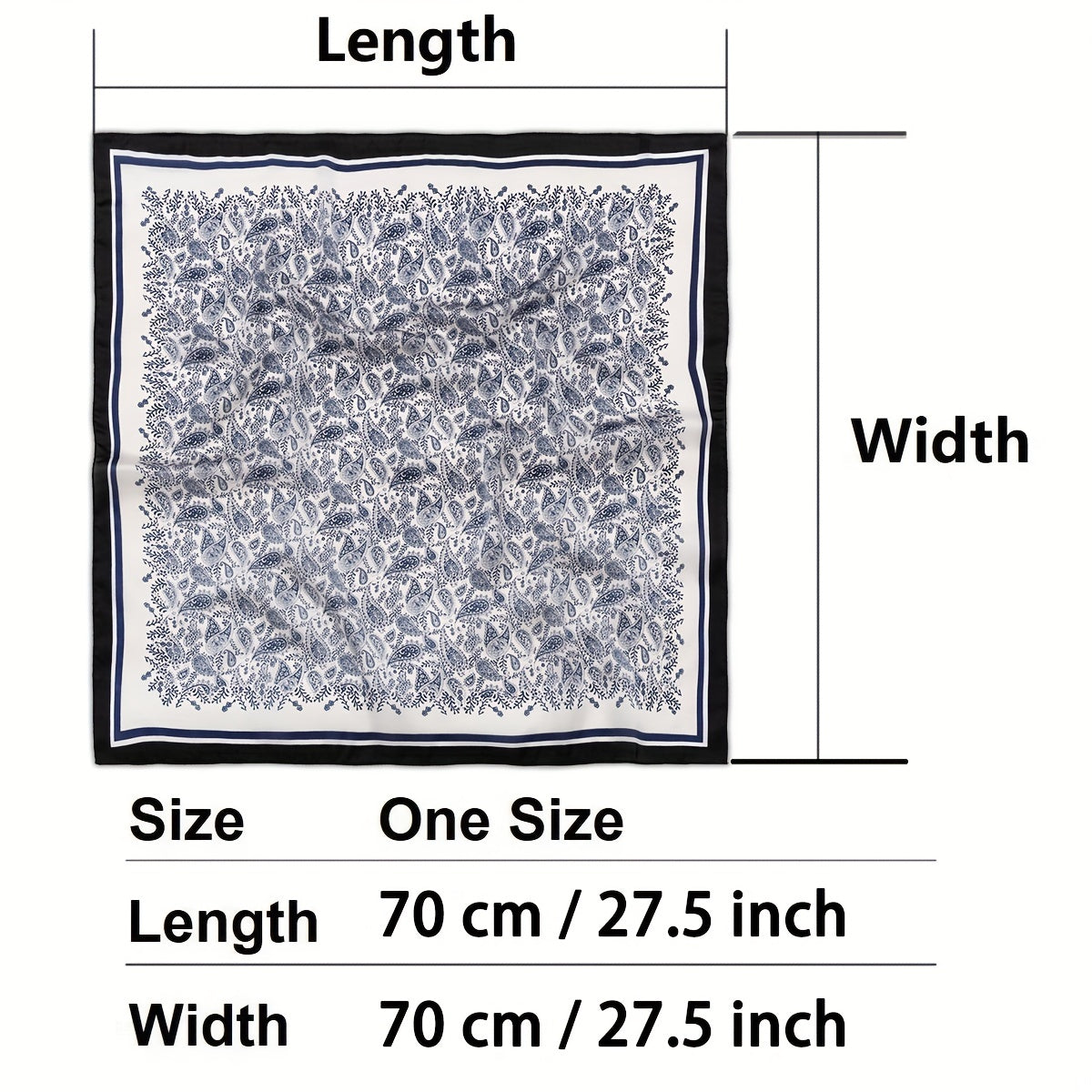 Paisley Print Bandana Square Scarf Floral Neck Wrap Head Scarf Hair Accessories