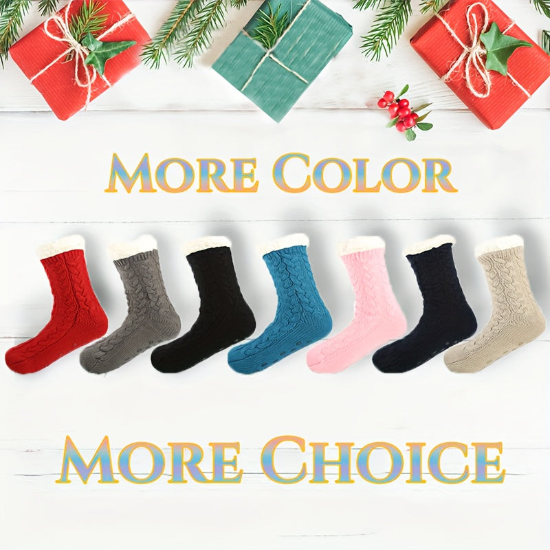Cozy Fleece-Lined Unisex Fuzzy Socks for Winter Sleep & Daily Wear