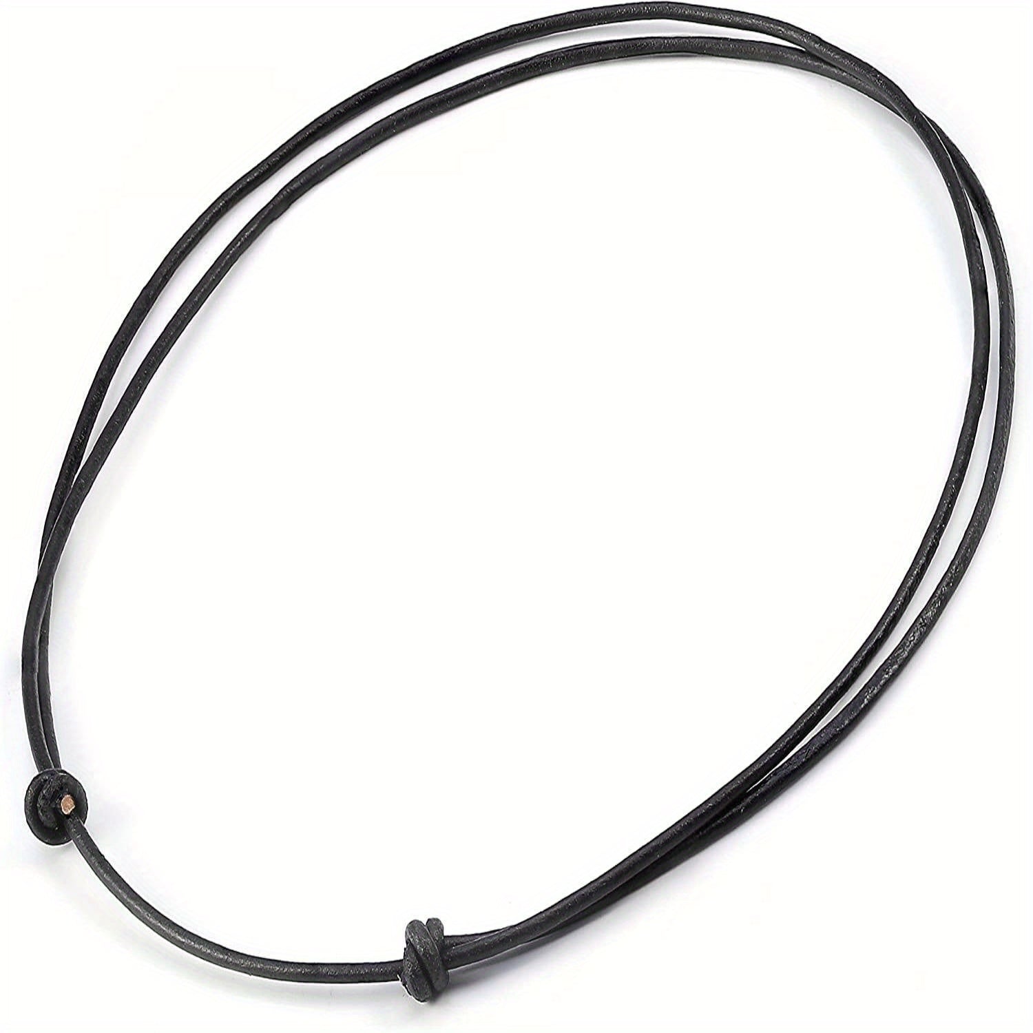 Adjustable Leather Rope Necklace for Women