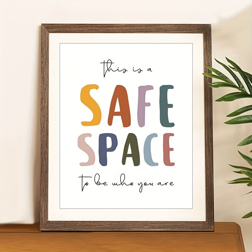 Safe Space Wall Hanging Therapy Office Wall Decor