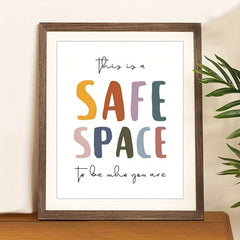 Safe Space Wall Hanging Therapy Office Wall Decor