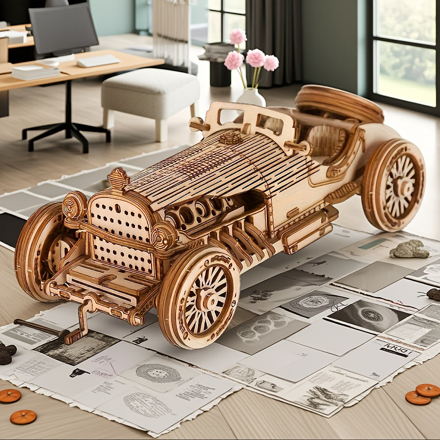 220pcs 3D Hand Painted Toy Cars Antique Car Building Blocks Sports Car