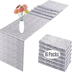 6pcs Sequin Table Runner for Party Decoration