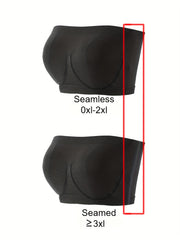 2 Pack Plus Size Seamless Tube Bra Set Women's Plus High Stretch Wireless Top