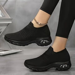 Knitted Slip On Socks Sneakers High Impact Running Sports Shoes