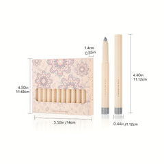 12 Eyeshadow Pencil Set Matte Finish for Smudge Proof Look