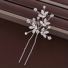 Rhinestone U-Shaped Hair Pins for Bride