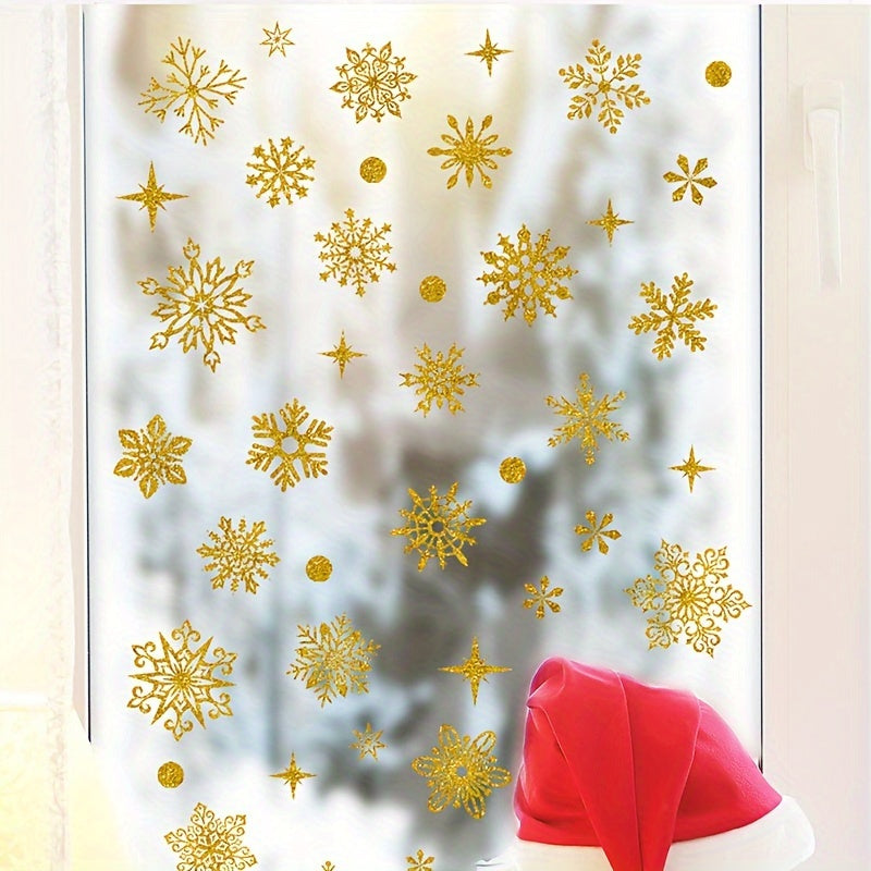 Christmas Snow Window Stickers Double Side Visual Decoration