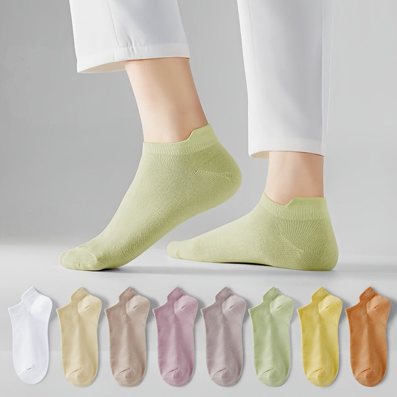 10 Pairs Candy Ankle Socks Low Cut Women's Stockings