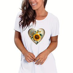 Sunflower Iron On Heat Transfer Stickers Clothing DIY Accessories Patches
