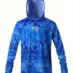 Men's Sun Protection Hoodie Long Sleeve Quick Dry Top For Outdoor Fishing