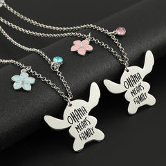 Aoger Cartoon Stitch Series Bracelet Keychain Ohana Means Family