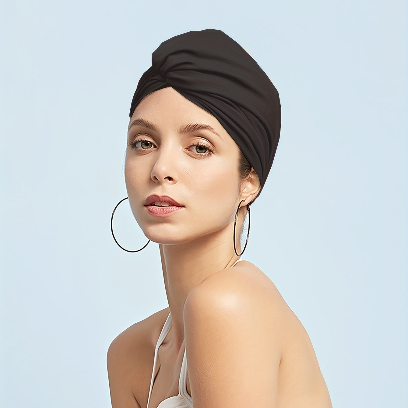 Women's Stretch Swim Cap: Protect Ears & Comfortable Fit