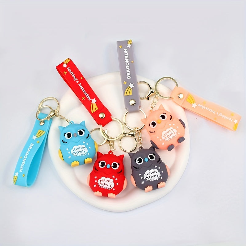 Owl Keychain Pendant for Car Keys Backpacks Wallets