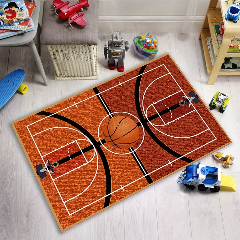 Basketball Court Crystal Pile Carpet Living Room Play Mat