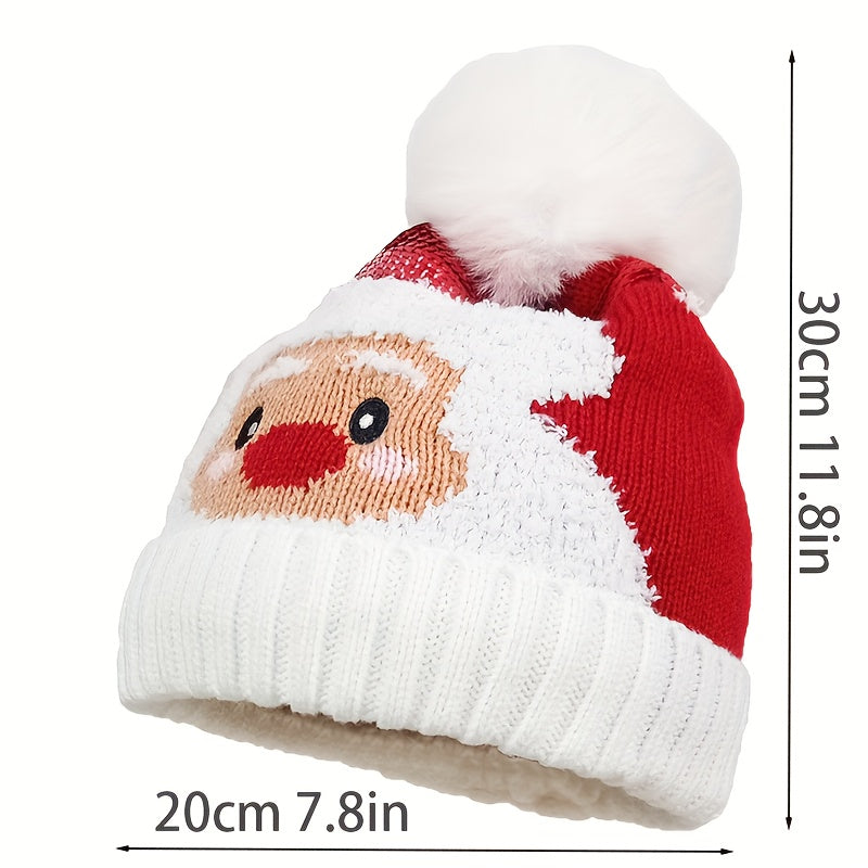 Winter Christmas Santa Claus Elk Hats Outdoor Warm Knitted Hat