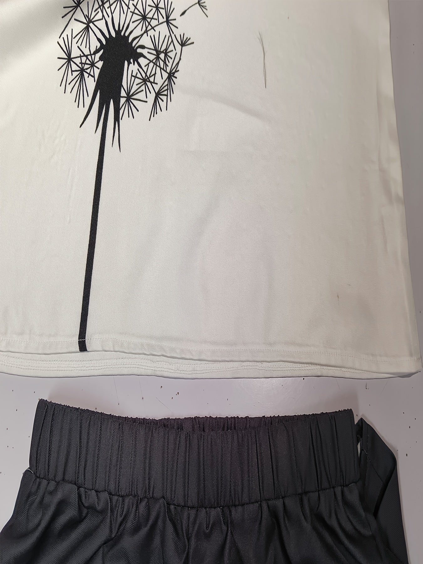 Dandelion Print Two Piece Set Top & Pants