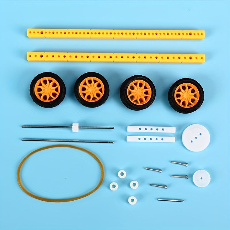 DIY Technology Small Invention Scientific Experiment Rubber Band Small Car Toy