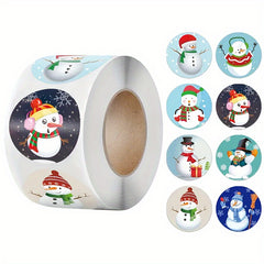 500pcs Christmas Snowman Reward Stickers Roll Self-adhesive Labels