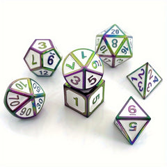 7pcs Mini Dice Game Accessories Metal Dice