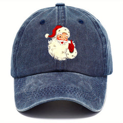 Washed Cotton Baseball Cap Santa Clause Sun Hat Trucker Hat