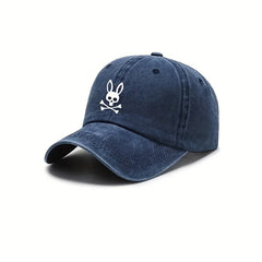 Outdoor Rabbit Printed Peaked Cap for Hiking Mountaineering Fishing