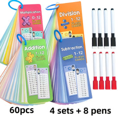 Math Flashcards Set - Addition Subtraction Multiplication Division - Back to Sch