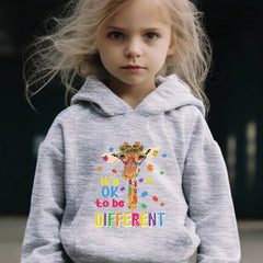 Giraffe Print Hoodie & Pants Set for Girls, Sporty Outfit