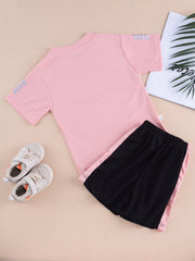 2pcs Boyds Crew Neck Quick Dry T Shirt & Shorts Set For Summer Kids Sports