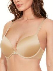 Rhinestone Padded Underwire Push Up T Shirt Bra